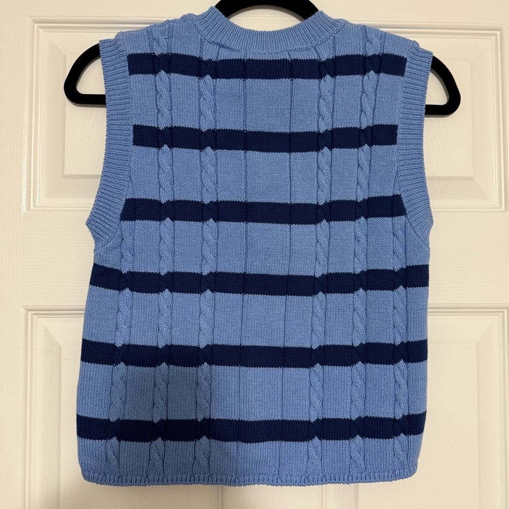 NWT Zara Striped Woven Knit Top - Picture 6 of 8
